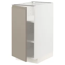 IKEA METOD(694.925.71) шафа/полиці, білий/Upplöv матовий темно-бежевий