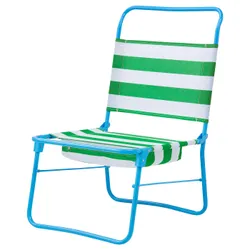 IKEA STRANDÖN(905.227.69) пляжний шезлонг, білий зелений/синій