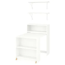 IKEA BILLY / BERGSHULT(995.906.50) Полка с таблицей сгиба, белый