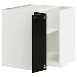 IKEA METOD(695.847.35) Кутовий шафа з полицею, Biały/Bodbyn Black