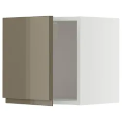 IKEA METOD(495.770.81) настінна шафа, білий/Voxtorp Gloss Dark -brown