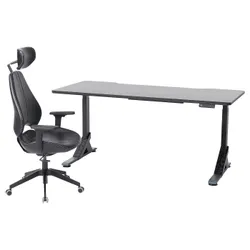 IKEA UPPSPEL / GRUPPSPEL(994.411.65) ігровий стіл і крісло, чорний / Grann black