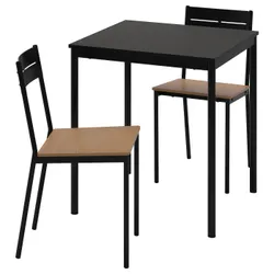 IKEA SANDSBERG / SANDSBERG (994.204.17) стол и 2 стула, черный / черный