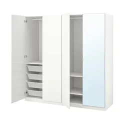 IKEA PAX / FARDAL/ÅHEIM(693.956.74) комбінований гардероб, глянцевий білий/дзеркало