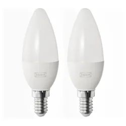 IKEA SOLHETTA  LED лампа E14 470 люмен, люстра / белый опал (004.987.35)