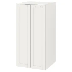 IKEA SMÅSTAD / PLATSA(094.301.47) гардероб, білий білий / біла рамка