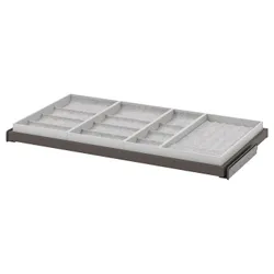 IKEA KOMPLEMENT(494.370.00) висувна полиця зі вставкою, темно-сірий/світло-сірий