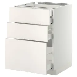 IKEA METOD / MAXIMERA (499.158.97) сз стж 3пр/2н/ср/в сзу, белый / Веддинге белый
