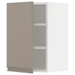 IKEA METOD(994.918.29) навісна шафа з полицями, білий/Upplöv матовий темно-бежевий