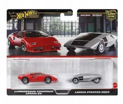 АВТОМОБІЛЬ HOT WHEELS PREMIUM CULTURE, комплект із 2 моделей: Lancia Stratos Zero / Lamborghini JBL02