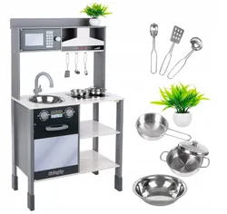 Кухня Kinderplay GS0062 дитяча кухня для дітей з витяжкою дерев'яна дитяча кухня ігровий набір кухня