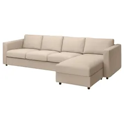 IKEA VIMLE (493.995.07) 4-місний диван з шезлонгом, Халларп бежевий