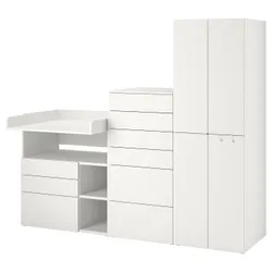 IKEA SMÅSTAD / PLATSA (994.287.48) стійка, білий білий / з пеленальним столиком