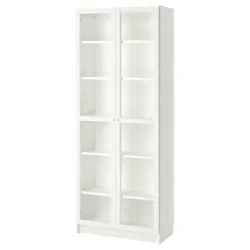 IKEA BILLY / OXBERG(793.988.32) сайт, белый / стекло