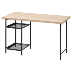 IKEA LAGKAPTEN / SPÄND(895.636.47) рабочий стол, Имитация белого/черного окрашенного дуба