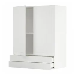 IKEA METOD / MAXIMERA(194.567.97) шафа, 2 двері / 2 ящика, білий/Stensund білий