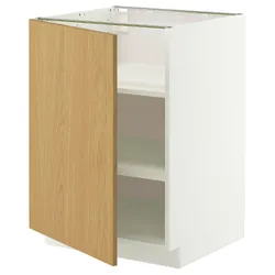 IKEA METOD(796.014.52) ST/полки, белый/синарп вокруг дуба