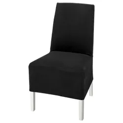 IKEA BERGMUND(193.997.35) стул средней длины с чехлом, белый/Джупарп темно-серый