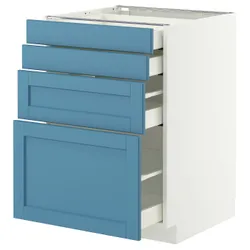 IKEA METOD / MAXIMERA(896.017.67) Она ST 4FR/4SZU, Biały/Lerhyttan Blue