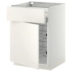 IKEA METOD / MAXIMERA(394.552.40) stj шафа / корзина др / ящик / двері, білий / Veddinge білий