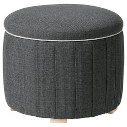 IKEA ÅTERLÖGA(405.623.38) пуф, с контейнером/киландой темно -серой