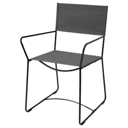 IKEA HÖGALT(005.344.51) стілець, чорний/Älvsborg темно-сірий