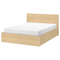 IKEA MALM(004.126.85) кровать с контейнером, шпон дуба беленый