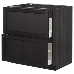 IKEA METOD / MAXIMERA(692.602.84) sz stj 2fr / 2in szu, чорний / Lerhyttan чорний тонований