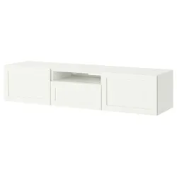 IKEA BESTÅ(996.114.88) Телевизионный шкаф, Белый/Пипмакаре белый