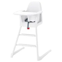 IKEA LANGUR(492.525.53) детский стульчик/стульчик для кормления с подносом, белый