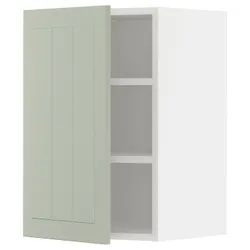 IKEA METOD(794.867.01) навісна шафа з полицями, білий/Stensund світло-зелений