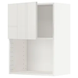 IKEA METOD(994.609.36) мікрохвильова шафа, білий/Ringhult світло-сірий