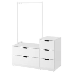 IKEA NORDLI(092.952.86) комод, 5 ящиків, білий