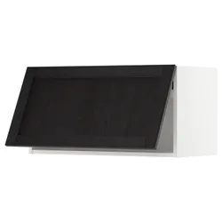 IKEA METOD(393.918.75) настенный шкаф поз., белый / лерхиттан черная морилка