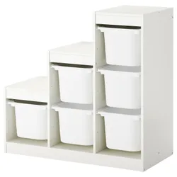 IKEA TROFAST(290.428.77) полка с контейнерами, белый