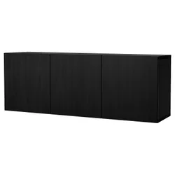 IKEA BESTÅ(094.259.09) сочетание навесных шкафов, черно-коричневый / Лаппвикен черно-коричневый