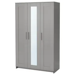 IKEA BRIMNES(706.028.04) гардероб/3 дверь, серый
