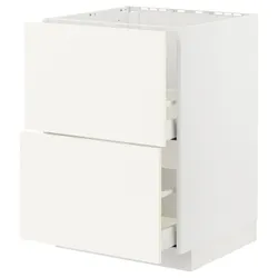 IKEA METOD / MAXIMERA(795.071.76) тумба, раковина + 2 фасада/2 ящика, белый/Vallstena белый