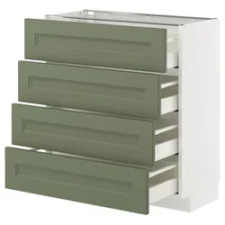 IKEA METOD / MAXIMERA(995.178.48) Она ST 4FR/4SZU, Biały/Axstad Greya -green