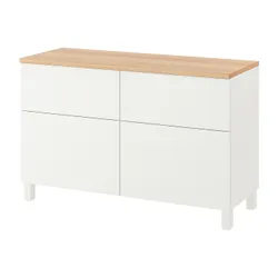 IKEA BESTÅ(094.404.53) поєднання полиці з дверцятами/шухлядами, білий / Lappviken / Stubbarp білий