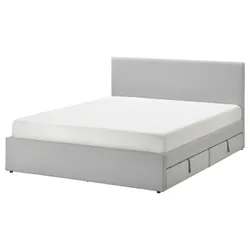 IKEA GLADSTAD(094.067.98) м&#39;яке ліжко, 2 спальних відділення, Кабуса світло-сіра