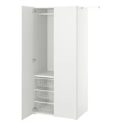 IKEA PLATSA(494.372.84) Шафа/2 двері, білий/Фоннес білий