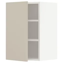 IKEA METOD(194.638.68) навесной шкаф с полками, белый / Хавсторп бежевый