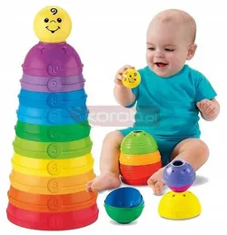 Набор стаканчиков Fisher Price для малышей: пирамидка-головоломка W4472