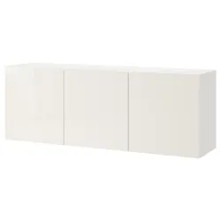 IKEA BESTÅ (994.124.84) сочетание навесных шкафов, белый / Сельсвикен глянцевый / белый