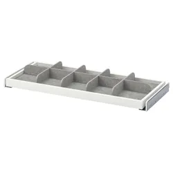 IKEA KOMPLEMENT(093.320.57) висувна полиця з перегородкою, білий / світло-сірий
