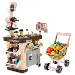 Супермаркет Kinderplay дитячий магазин візок із продуктами дитячий магазин зі звуковими ефектами KP6097