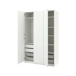 IKEA PAX / VIKANES(695.153.65) комбінований гардероб, білий/білий