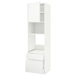 IKEA METOD / MAXIMERA(394.675.11) в сз д пиріг / мікр з дрз / 2 сзу, білий/Voxtorp матовий білий