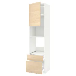 IKEA METOD / MAXIMERA(094.675.79) в сз д пирог / микр з дрз / 2 сзу, белый/светлый ясень Аскерсунд узор